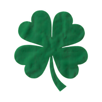 Four Leaf Clover Luck Symbol Green Botanical Illustration