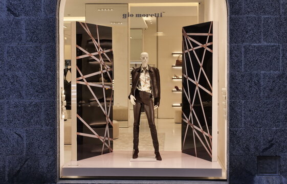 Gi&ograve; Morelli shop in Montenapoleone street in Milan, Lombardy, Italy
