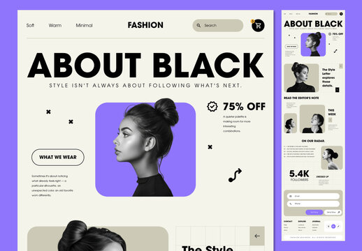 Fashion Website Landing Page Template