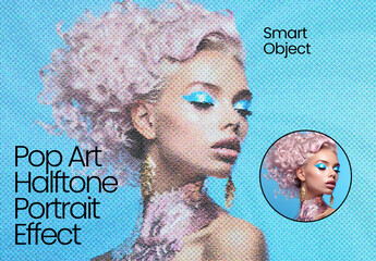 Pop Art Halftone Portrait Photo Effect