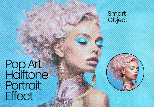 Pop Art Halftone Portrait Photo Effect