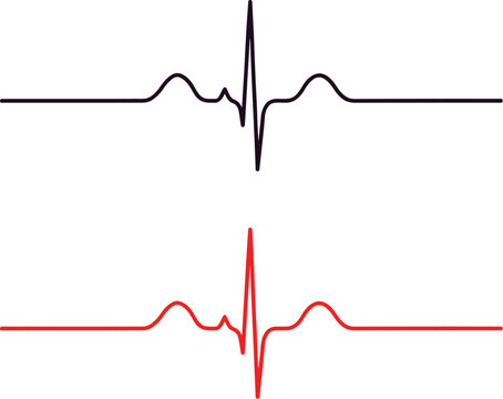 Heartbeat icon silhouette showing medical rhythm pulse line patterns