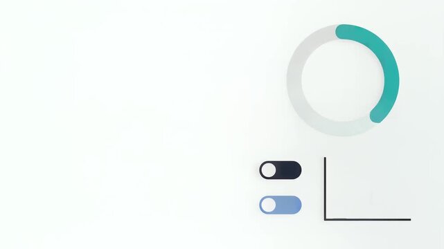 Animated Dashboard Interface Elements with Progress Circular Charts