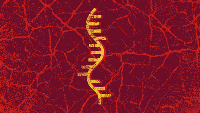 RNA Ribonucleic acid, color vector illustration