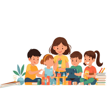 Multigenerational Workplace Knowledge Sharing &ndash; Business Mentorship Vector