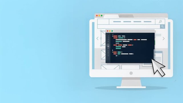 Website User Interface Development Process Storyboard Illustration