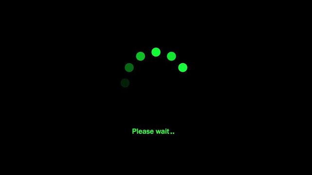 Please wait loading intermission animated. Icon symbol starting soon. Spinning waiting icon on background. Loading circle animation