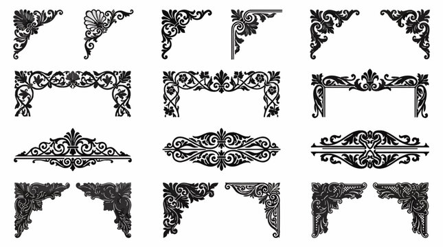 Vintage style vector design element featuring retro aesthetic motifs, classic ornamental frame, and elegant decorative borders on a plain background for graphic design projects.