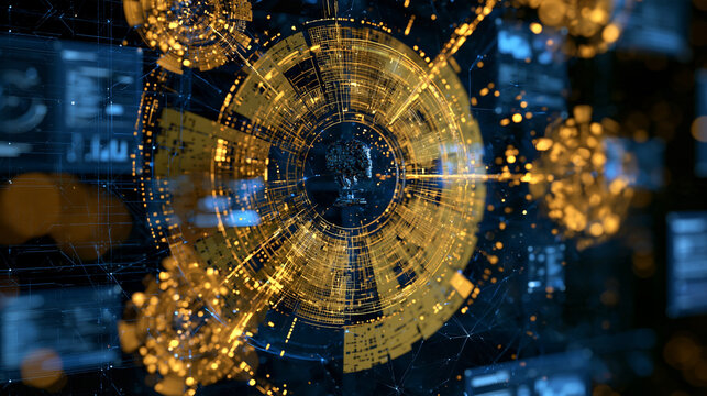 premium marketing analytics visualization, abstract customer journey represented as luminous pathways connecting multiple data clusters, central AI intelligence analyzing campaign signals, futuristic
