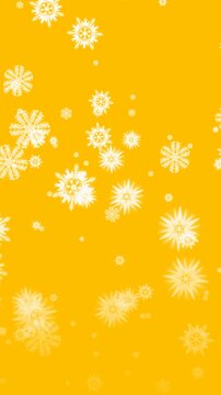 Elegant Christmas winter background with falling snow, Santa holiday frame and border, designed as a seamless loop for advertising, social media and logo text space.