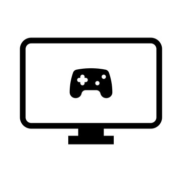 Monitor Gaming Solid Icon, Esports PC Setup Competition Competitive Gamer