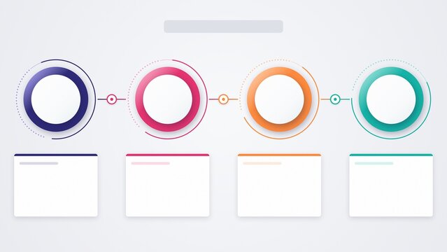 Infographic template 4 steps process diagram chart timeline presentation business vector layout