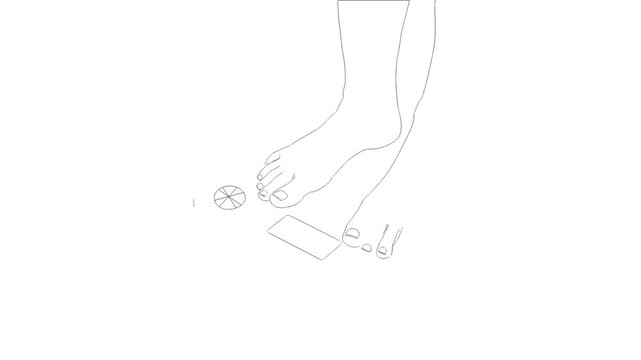 On the bathroom scale barefoot