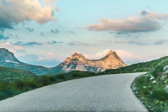 Scenic Durmitor Ring Road near Sedlo Pass in Montenegro