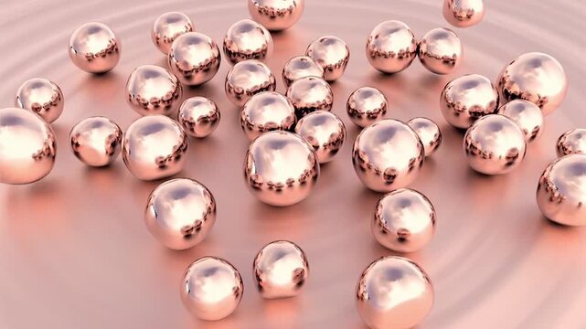 Copper nanoparticles, 3D animation. Metallic nanomaterials studied for antimicrobial activity, catalysis, electronics, drug delivery and other biomedical and industrial applications.