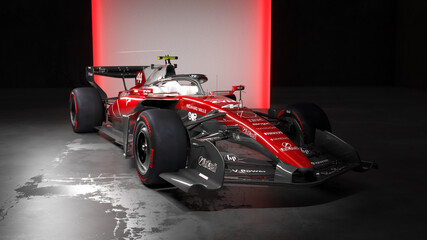Naklejka premium Ferrari SF-26 – a Formula 1 car built by Ferrari, competing in the 2026 season