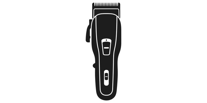 Professional hair clipper grooming tool for barbershop and personal salon maintenance in clean black design.
