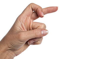 Human hand gesture crossing fingers for luck hope faith communication isolated on transparent background © harrington
