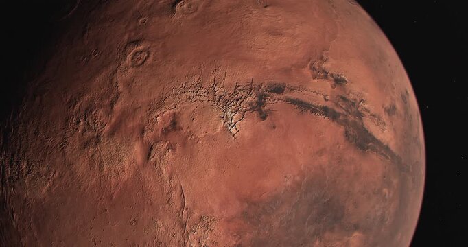 Mars Planet View from Outer Space