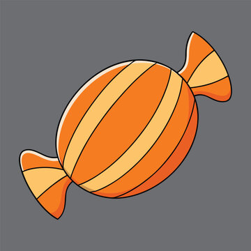 Colorful Wrapped Candy Cartoon Vector Illustration Design