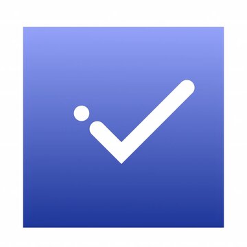 Rectangle Check animation icon for social media, presentations, videos, websites. Alpha Channel