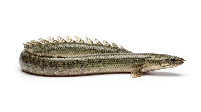Lizard fish on white background