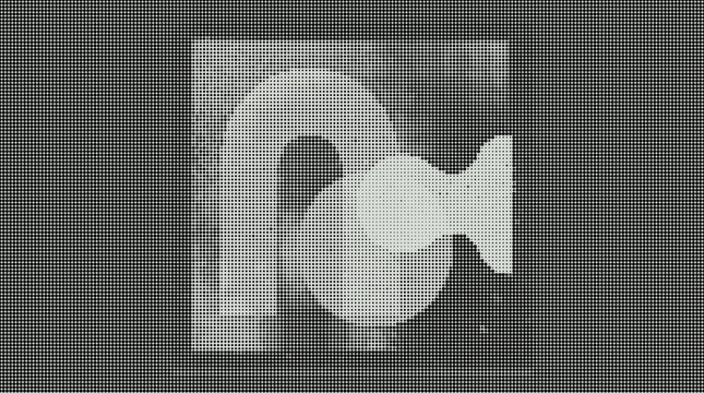 Creative 3d letter p with halftone dot screen effect retro design halftone vector illustration
