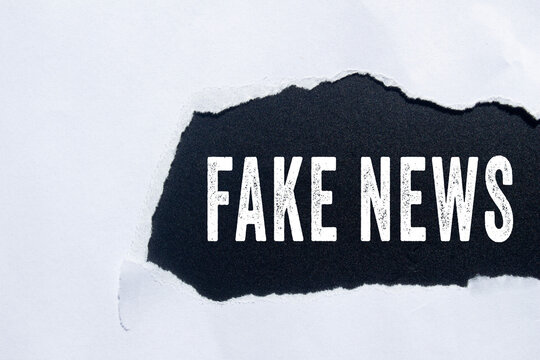 Fake news text concept photo