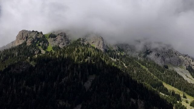 The dance of the clouds in the high mountains, captured via time-lapse photography