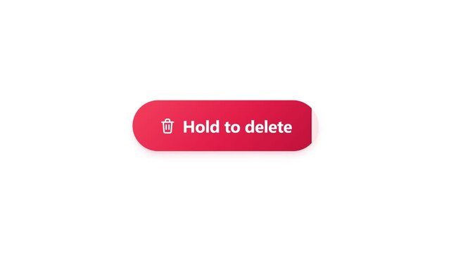 Interactive button indicating data deletion action with a trash can icon