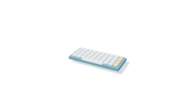 Modern computer keyboard isolated on white background, clean design