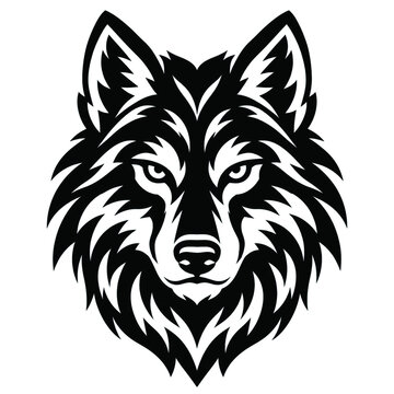 wolf head vector