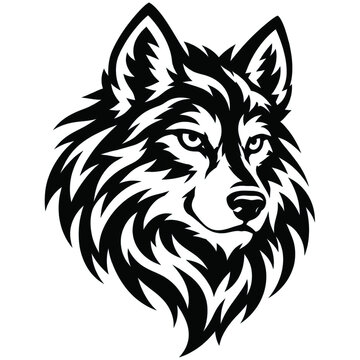 wolf head vector