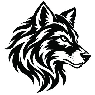wolf head vector