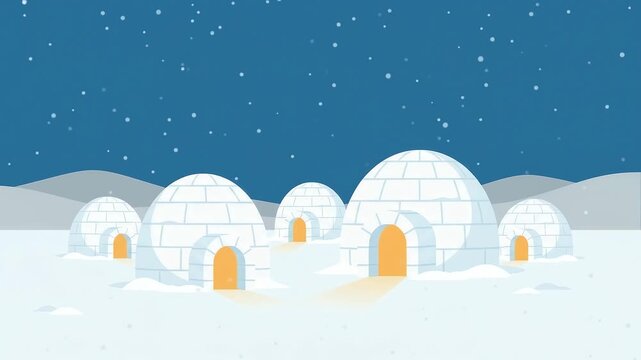 Igloos in Winter Village, Animation
