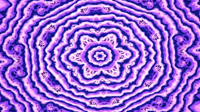 Abstract purple kaleidoscope pattern with hypnotic concentric waves and vibrant violet glowing light creating mystical atmosphere