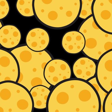 Moon patern on an black background suitable for abstract design projects, graphic patterns, and backgrounds.