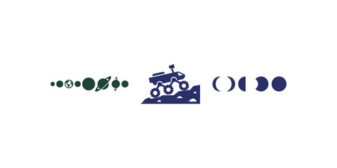 Space exploration sequence featuring solar system rover and moon phases. © SAJID