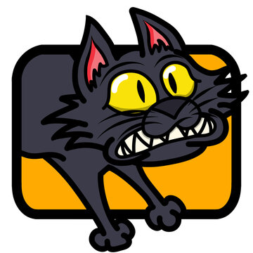 Cat cat affraid in the halloween party