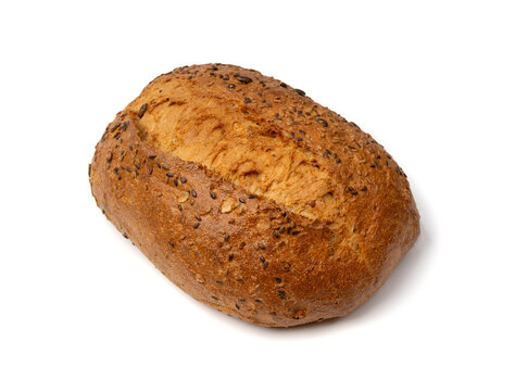 Bread with seeds, artisan wheat-rye or spelt sourdough bread