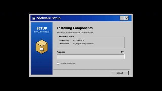 Classic Software Installer Progress Alpha Channel 4K