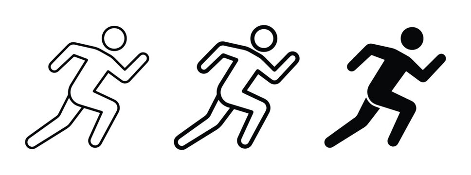 Runner icon glyph solid for app and web