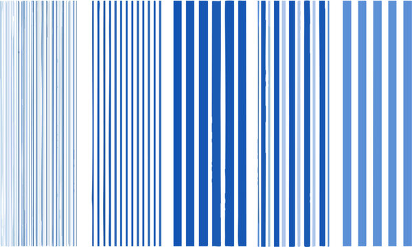 Classic Blue Pinstripe and Vertical Line Patterns.