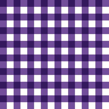 Deep plum purple gingham plaid seamless pattern, moody check textile with dark cottage aesthetic, Halloween tablecloth fabric, purple background wallpaper gift wrap home decor