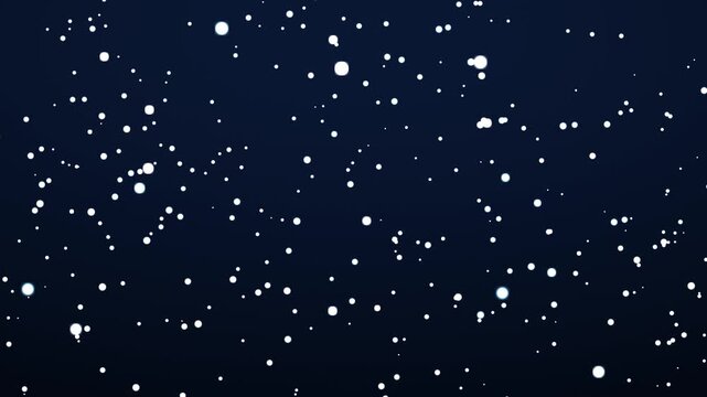 Snowflakes descend against a dark blue backdrop creating a wintery atmosphere snow winter falling descending precipitation