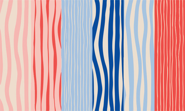Playful Striped Patterns for Nursery and Packaging.