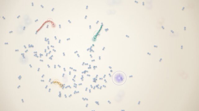 Polymer Chains Growing from Linking Monomers Science Animation