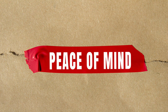 Peace of Mind text concept photo, symbolizing well being and tranquility