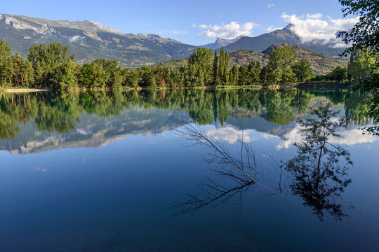 "Les &icirc;les" lake in Valais - Switzerland