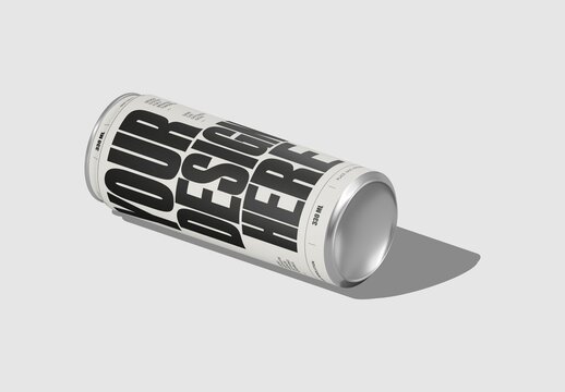 Metallic 330ml Can Mockup